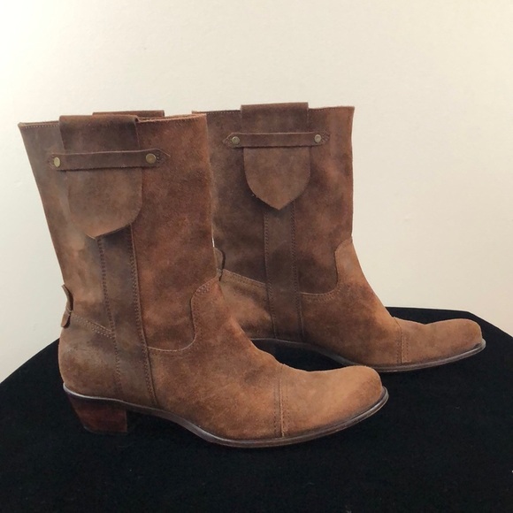 COCLICO Shoes - Coclico Brown Suede Leather Western Boots Size 36 US 6